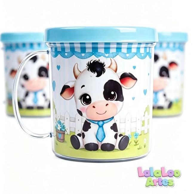 Caneca Vaquinha Azul Personalizada