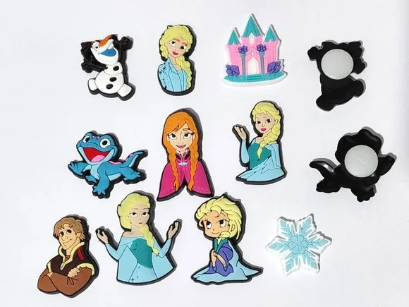 Pins Frozen para Tênis ou Crocs Pacote com 10 Unidades