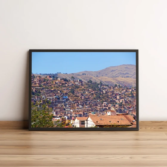 Quadro Vista Urbana Entre Montanhas Andinas 1661