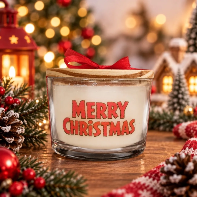 Vela Aromática no Copo Personalizada Natal Os Flintstones, Trabalhamos com outros temas - Informar  tema no chat