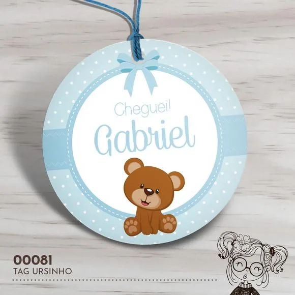 Tag Redonda Ursinho - 00081