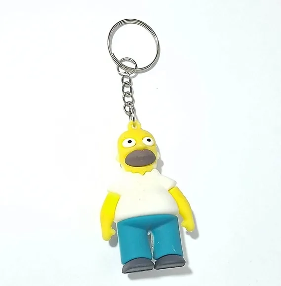 Chaveiro Homer Simpson Emborrachado Pacote com 2 Unidades