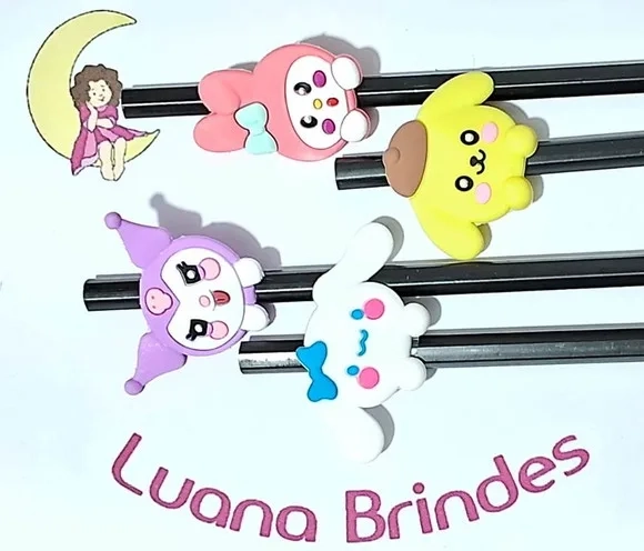 Lápis C/ponteira Melody e Kuromi Pacote com 4 Unidades