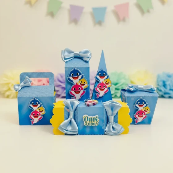 Kit Festa Babyshark azul