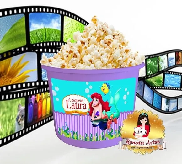 Balde de pipoca Ariel