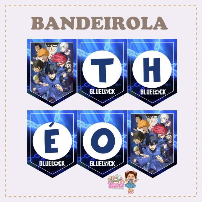 Kit Festa Só Um Bolinho BLUE LOCK - Decoração de Festa