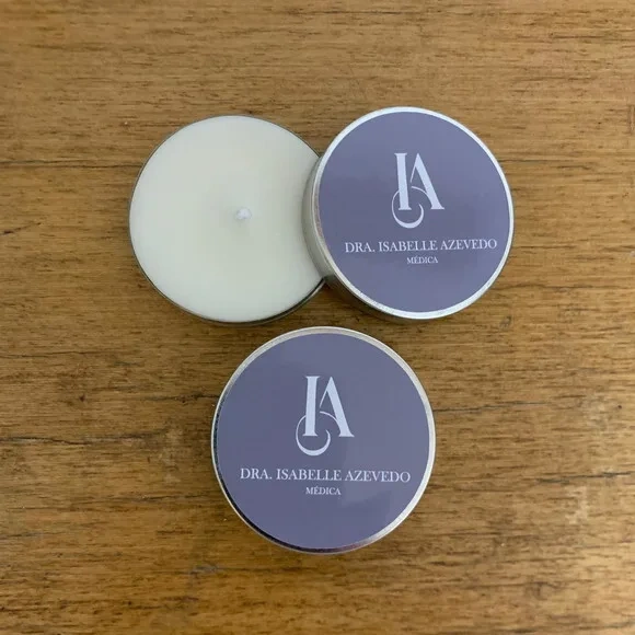 Brinde Vela Aromática com Logo Consultório Médico