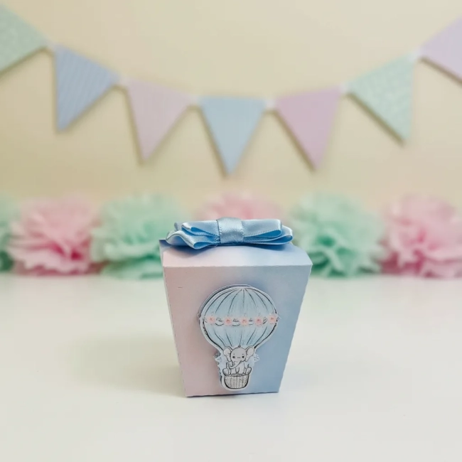 Kit 60 Lembrancinhas Elefantinho Rosa ou Azul