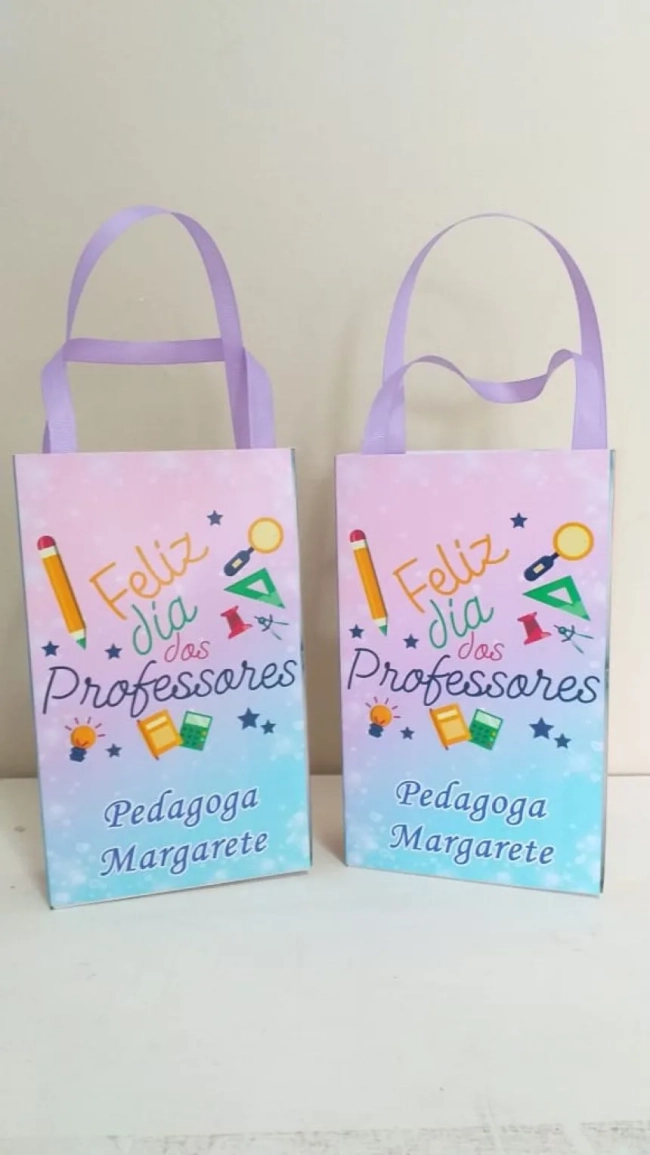 Sacolinhas Personalizadas Dia dos professores para Lembrancinhas