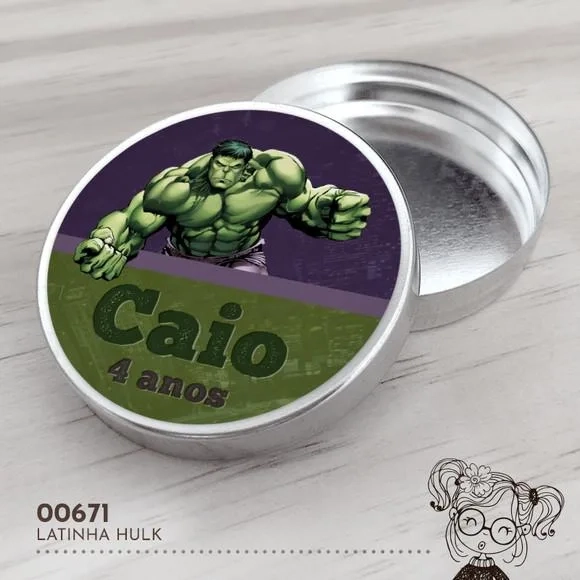 Latinha Adesivada Hulk - 00671