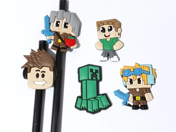 Ponteira P/lápis Minecraft Emborrachado Pacote com 5 Unidade