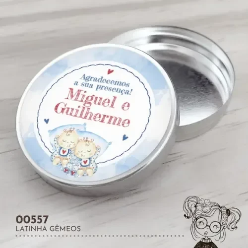 Latinha Adesivada Gêmeos - 00557