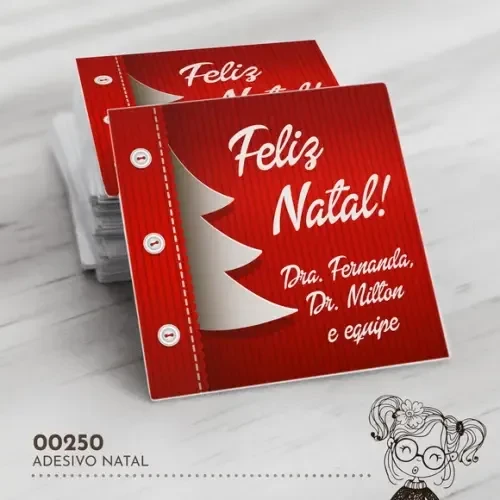 Adesivo Quadrado Natal - 00250
