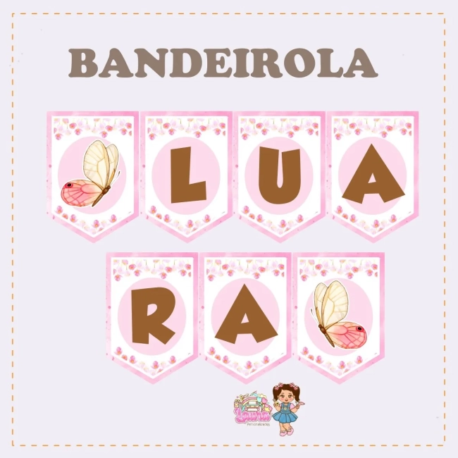 Kit Festa Só Um Bolinho BORBOLETAS - Decoração de Festa