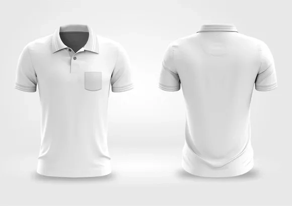 Mokunp Camisa Gola Polo Botão P/ Coreldraw -yellow