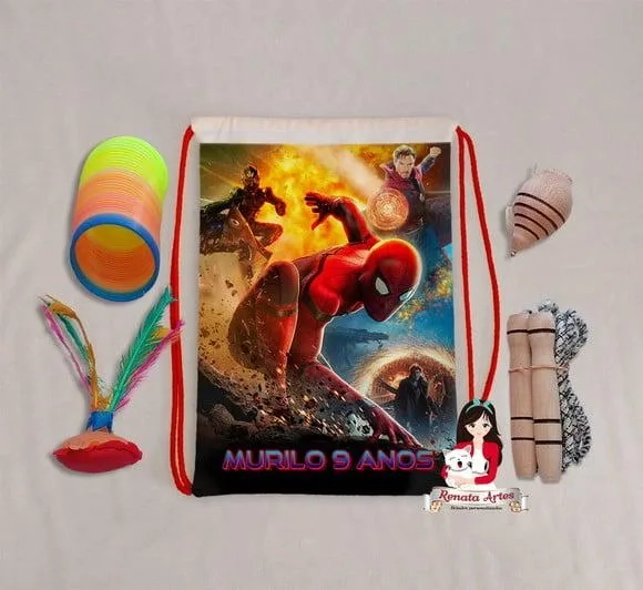 Mochila Boa Infância Personalizada Tema Homem-aranha 2