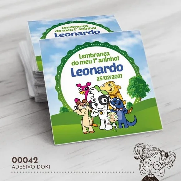 Adesivo Quadrado Doki - 00042