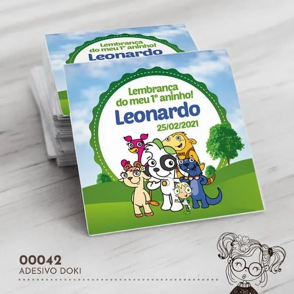 Adesivo Quadrado Doki - 00042