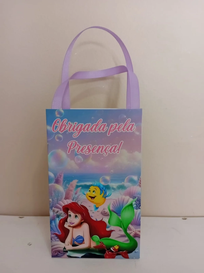 Sacolinhas Personalizadas Pequena Sereia para Lembrancinhas