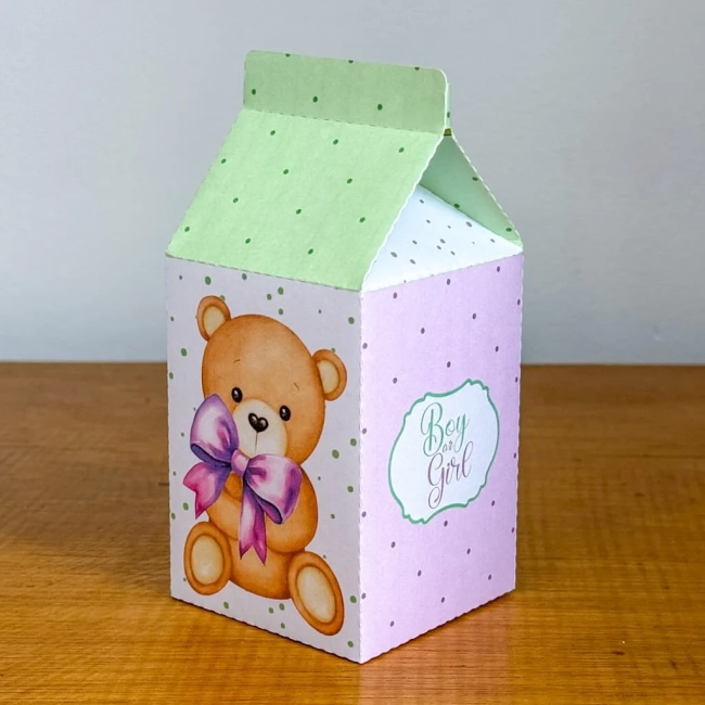 PEGUE E MONTE - Kit Festa CHA REVELAÇÃO VERDE E LILAS - Decoração de Festa | Lembrancinhas | Aniversário | Personalizados