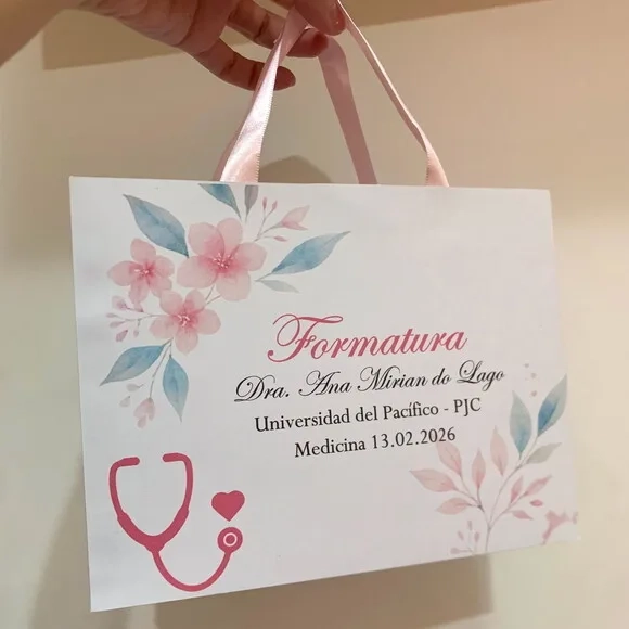 Sacolinha 14,5x18,5x6,5 Formatura Medicina