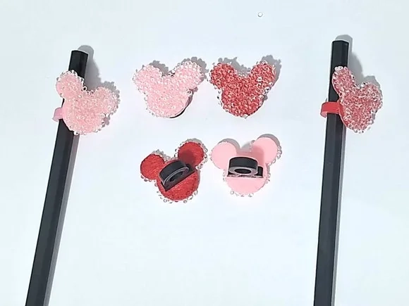 Lápis C/ponteira Minnie Eva com Pedrinhas Pacote C/6 Peças