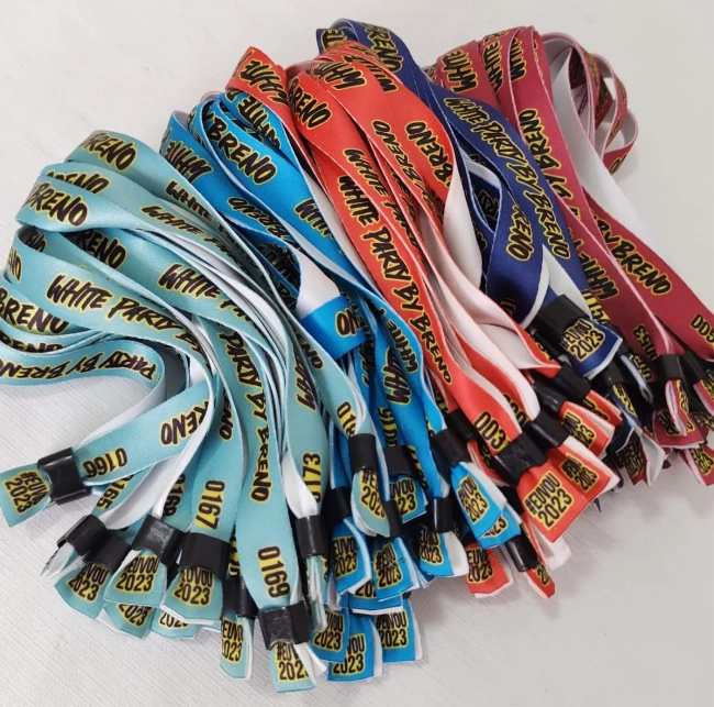 Pulseiras Personalizadas de Tecido Festas e Eventos !