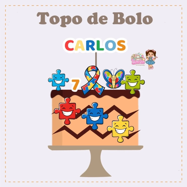 Kit Festa Só Um Bolinho AUTISMO - Decoração de Festa