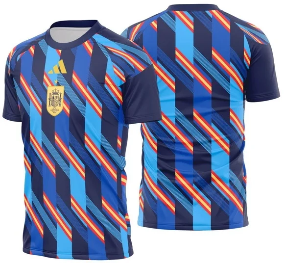 Arte Vetor Camisa Espanha Pre-jogo 2026