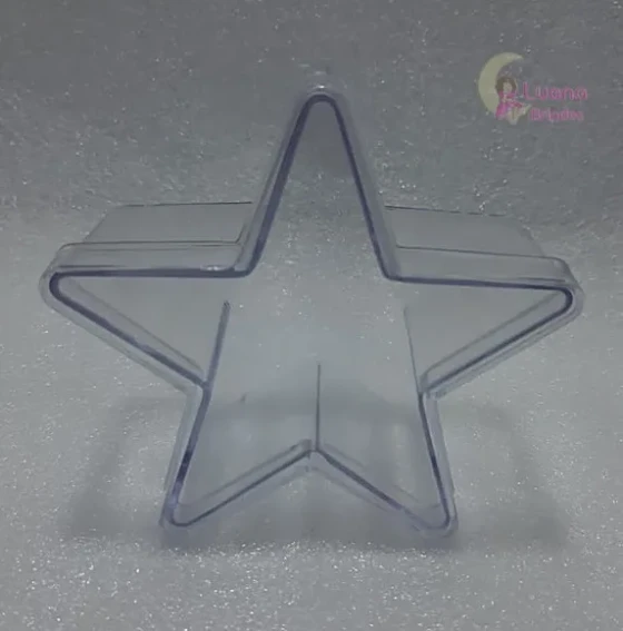 Caixinha Estrela de acrílico para Lembrancinha-pct c/4 unid