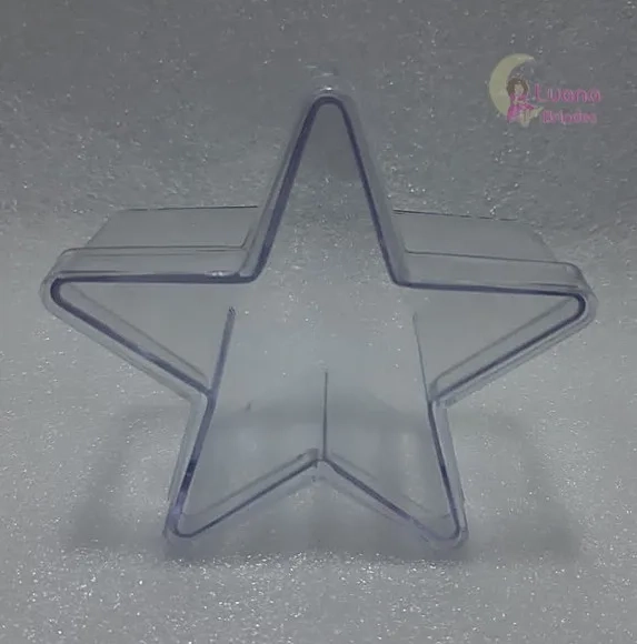 Caixinha Estrela de acrílico para Lembrancinha-pct c/4 unid