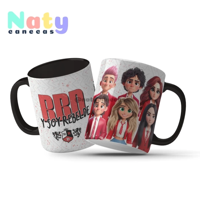 Caneca Personalizada  RBD Alça Color