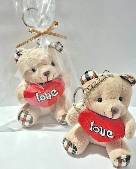 Chaveiro Urso de Pelúcia 10cm Pacotes com 1 Peça