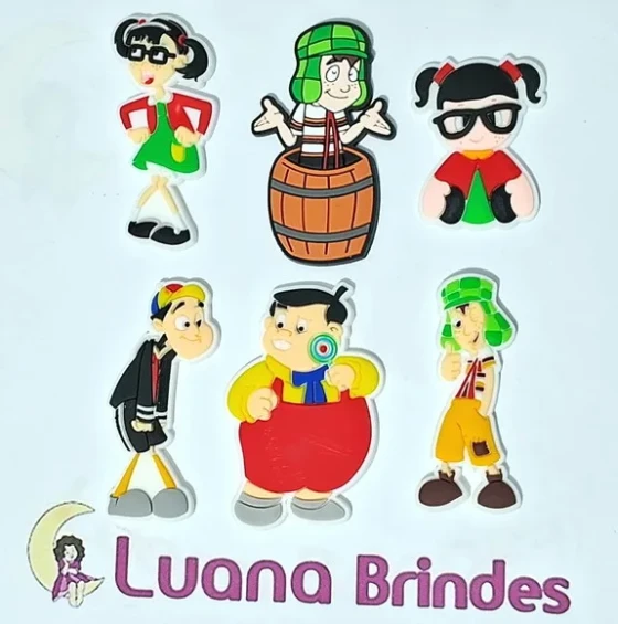 Aplique Turma do Chaves Emborrachado Pacotes C/6 Unidades