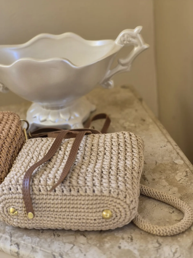 Bolsas em crochê Modelo Bucket (saco)