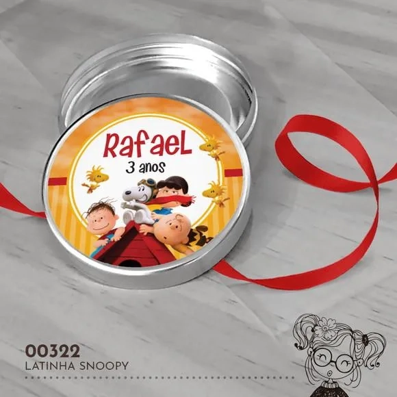 Latinha Adesivada Snoopy - 00322