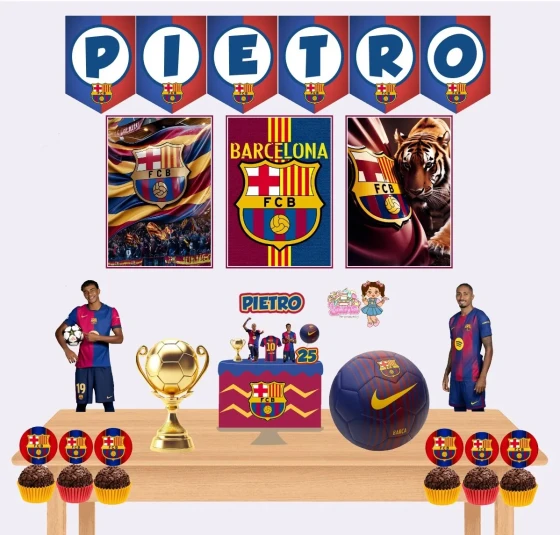 Kit Festa Só Um Bolinho BARCELONA - Decoração de Festa