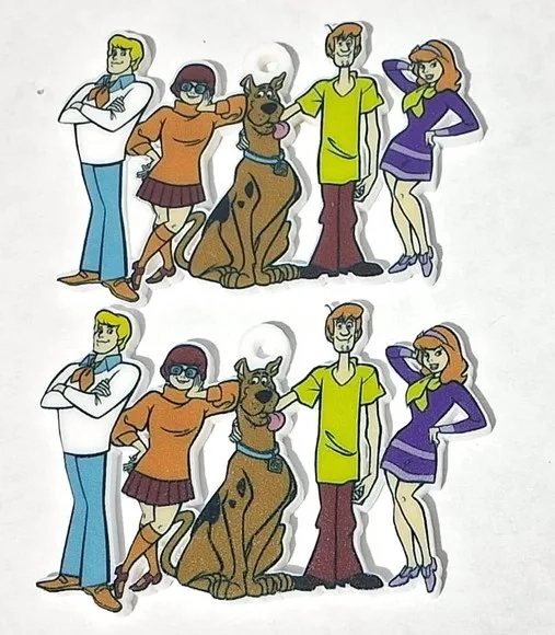 Pingente Scooby-doo Acrilico U.v - 5 Unidades