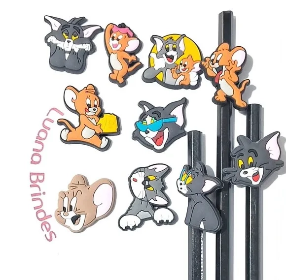 Lápis C/ponteira Tom e Jerry Emborrachado Pacote C/10 Peças