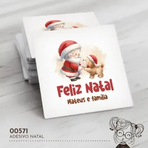 Adesivo Quadrado Natal - 00571