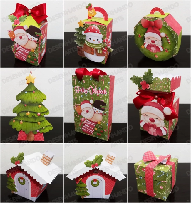 ARQUIVO DE CORTE NATAL AQUARELA
