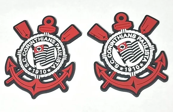 Porta Copo Escudo Time 8cm Emborrachado 2 Unidades