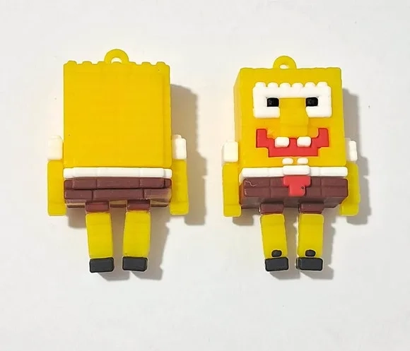 Pingente Bob Esponja Minecraft Pacotes com 2 Unidades