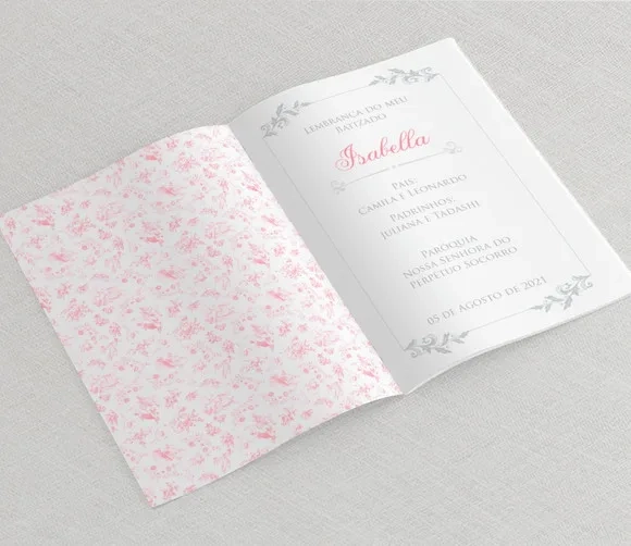 Livrinho De Orações Personalizado Toile Jouy