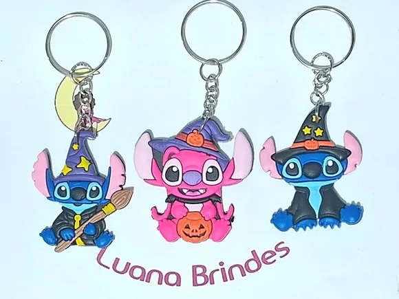 Chaveiro Stitch Halloween Pacote com 6 Unidades