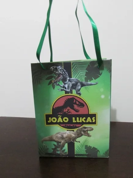 Sacola de papel Dinossauros