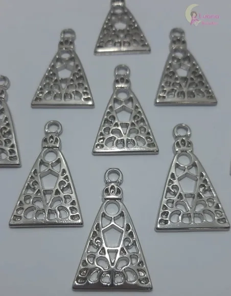 Pingente Nossa Senhora Aparecida Prata - Pct C/5 Unid
