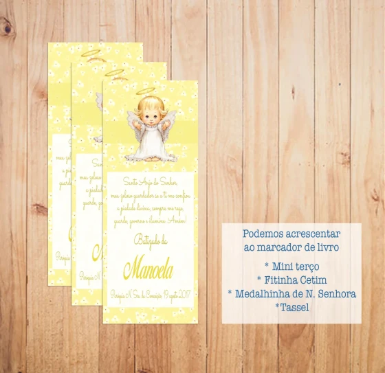 Lembrança batizado - Marcador de livro