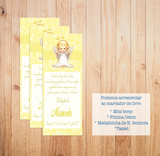 Lembrança batizado - Marcador de livro