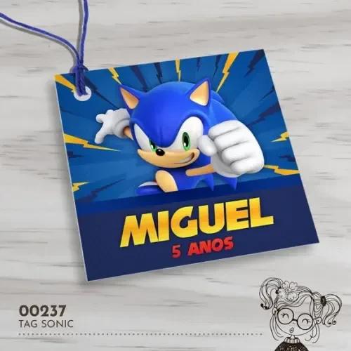Tag Quadrada Sonic - 00237